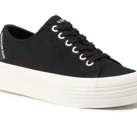 Calvin Klein Jeans Zohene B4R1620 Black Platform Sneakers NWOB Women’s Size 9 - Picture 5 of 15